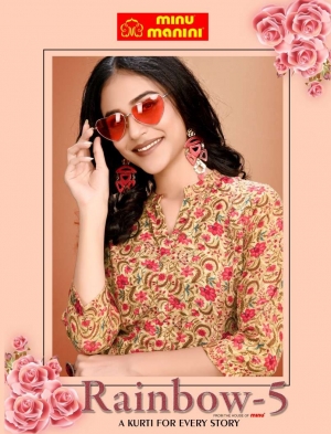 Manufacturer and wholesaler of Rayon Premium Rainbow Kurti